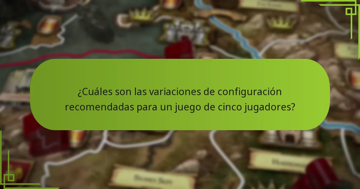 ¿Qué trampas comunes deben evitarse en una configuración de cinco jugadores?