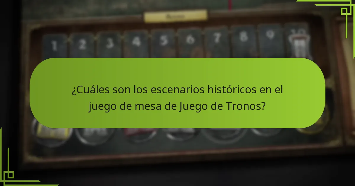 ¿Cómo se comparan los escenarios históricos con otros juegos de mesa?