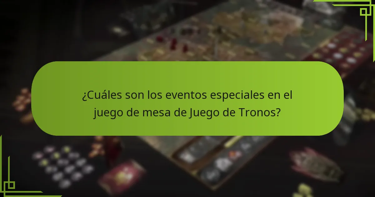 ¿Cuáles son las consecuencias de los eventos especiales?