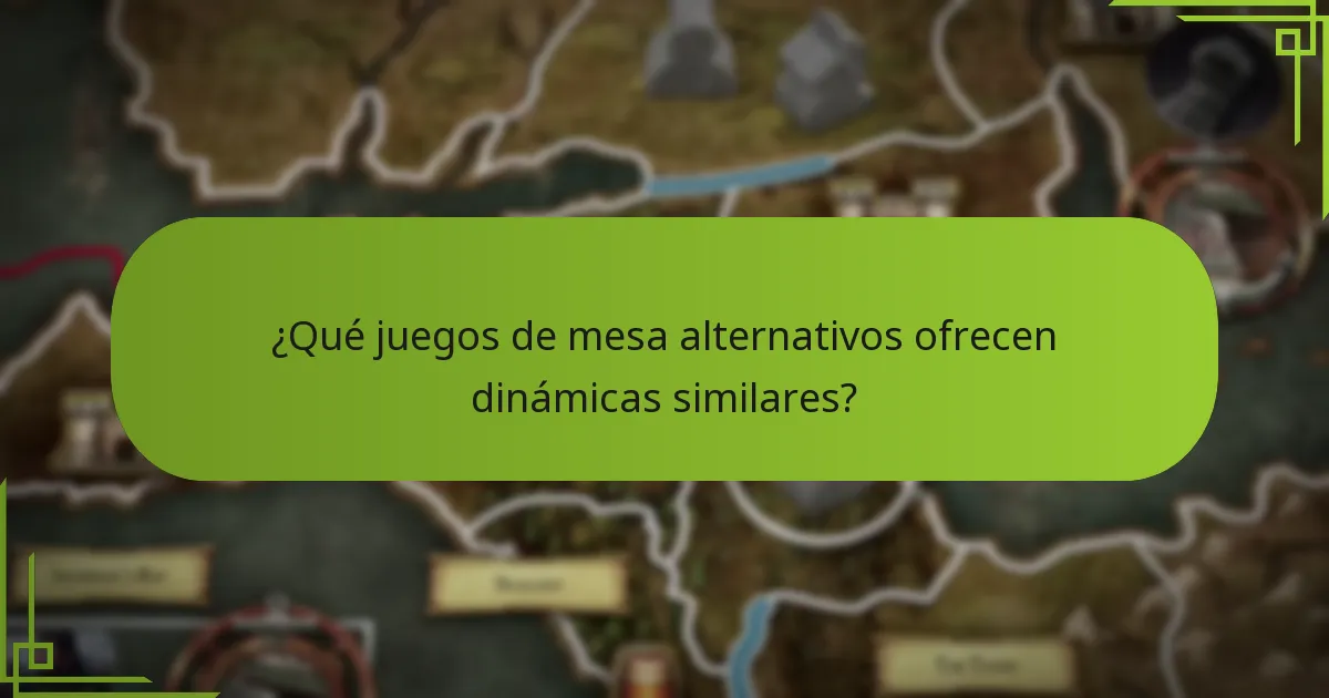 ¿Qué juegos de mesa alternativos ofrecen dinámicas similares?